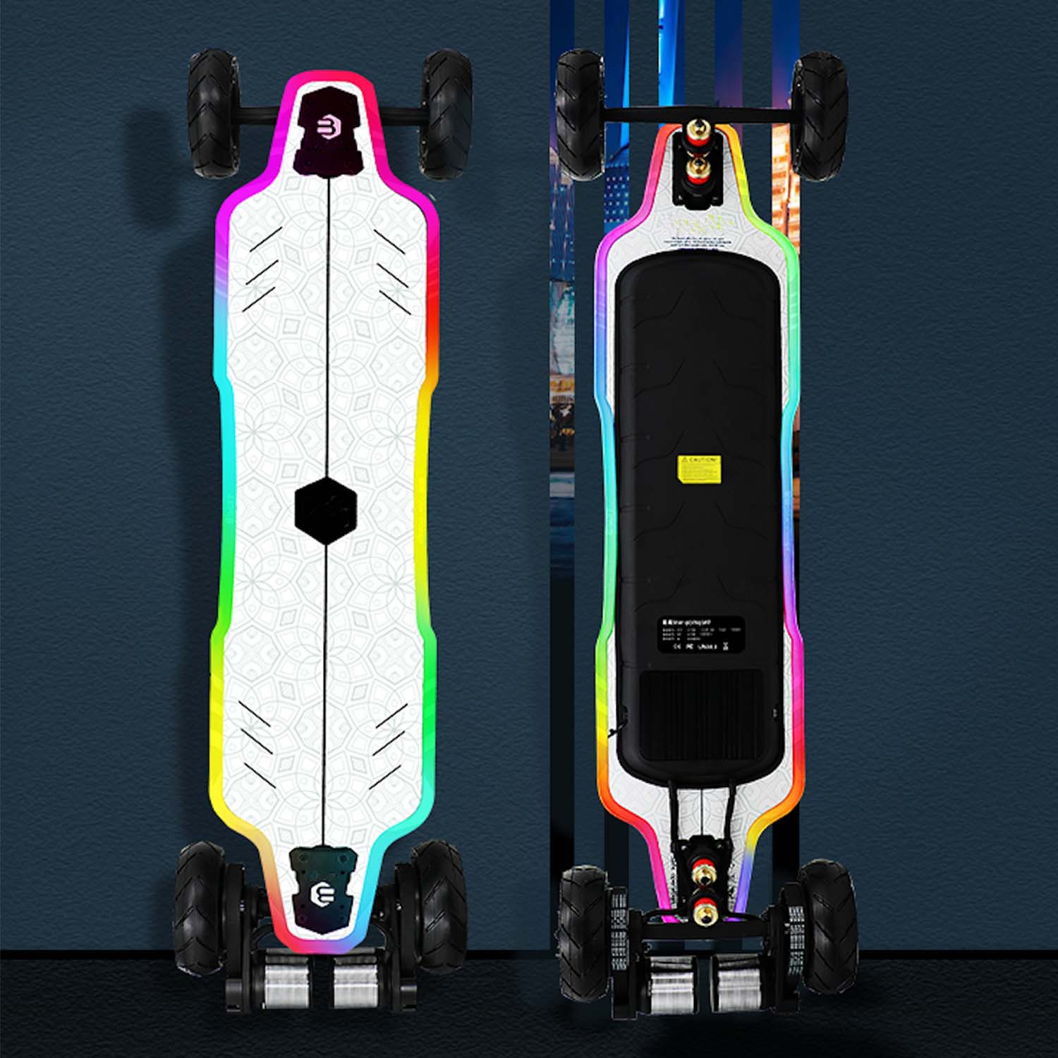 Belt Drive All Terrain Electric Skateboard with Light